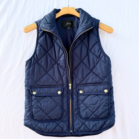 J.CREW | EXCURSION NAVY BLUE QUILTED PRIMALOFT PUFFER VEST EXTRA SMALL - Picture 5 of 8